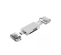 Akashi, Lettore Scheda SD e micro SD 3 in 1 : USB, Micro USB et USB-C, Grigio