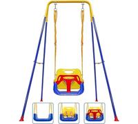 Altalena 3 in 1 per Interni ed Esterni Con Struttura e Supporto in Metallo - per Bambini da 6 Mesi a 10 Anni