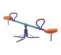 Altalena a Bilico per Bambini 3-8 Anni con Rotazione a 360° 192x60x60 cm in Acciaio e PP Multicolore