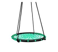 Altalena a cerchio verde 80 cm con sedile in corda - Verde