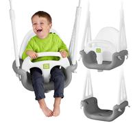 Altalena a secchiello 3 in 1 Ricokids, grigia e bianca