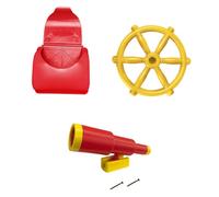 Altalena con Accessori Come Cassetta delle Lettere E Telescopio per Bambini dai 3 Anni in su, Maschi E, Rosso