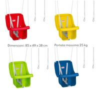 Altalena con Cintura di Sicurezza Seggiolino Sedile con Protezione e Corde