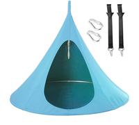 Altalena con piattino per esterni e interni, altalena rotonda con capacità di carico 99,8-199,6 kg, include cinghie e fibbia, resistente tela di poliestere