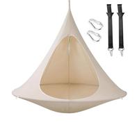 Altalena con piattino per esterni e interni, altalena rotonda con capacità di carico 99,8-199,6 kg, include cinghie e fibbia, resistente tela di poliestere
