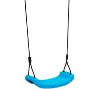Hudora Altalena con Sedile Blu - Altalena per Bambini da Esterno con Seduta in Gomma - Certificata TÜV Rheinland/GS con Funi Regolabili in Altezza - Fino a 50kg