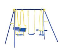 Altalena da Giardino 5 Posti con Cavallina e Gondola 270x155x195 cm