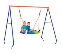 Outsunny Altalena da Giardino a Nido per 1-2 Bambini in Metallo Multicolore