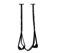 Altalena da giardino nera, oggetti di scena per lo yoga pilates, realizzata in nylon di alta qualità forte e resistente, adatta per coppie di uso interno ed esterno.