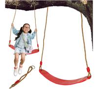 Altalena da giardino per bambini piatta e resistente rossa