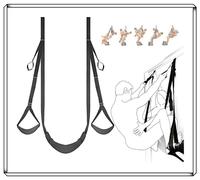 Altalena da Yoga Appesa Anti gravità, Altalena con Cuscino in Peluche in Pelle Nera per Tutte Le Aree Ricreative