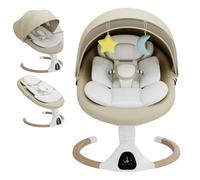 Altalena elettrica per bambini, 0-6 mesi, max. 9 kg (beige)