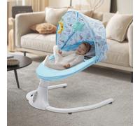 Altalena elettrica per bambini con telecomando Baby Rocker con musica Bluetooth 4 velocità Capacità di carico massima regolabile 18 kg