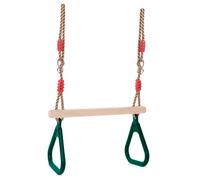 Altalena In Legno A Trapezio Con Anelli Per Giardino Esterno Coperto Giochi Da