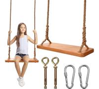 Altalena In Legno per bambini e adulti Corda Di Canapa Regolabile Fino A 250kg