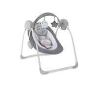 Sdraietta a dondolo MoMi LISS per neonati fino a 9 kg, pieghevole, a batteria o rete con USB, cinture 5 punti, barra con giocattoli, 6 melodie, timer, 5 velocità di oscillazione