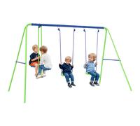 Altalena Outsunny Gloss per bambini 3 in 1 con 1 sedile orientabile e 2 sedili fissa, altalena per bambini Exterr