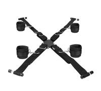 Altalena per allenamento yoga su porta in nylon nero + quattro bracciali regolabili per l'allenamento