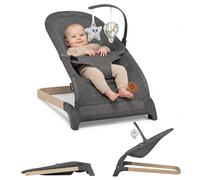 Lionelo June Air - Sdraietta Neonato Max 9 Kg Dondolo per Neonati colore Grey