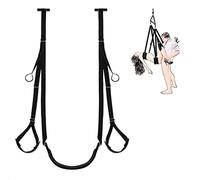 Altalena per porta sospesa nera e allungamento yoga per tutto il corpo, facile da installare, cintura decorativa per porta a battente sospesa