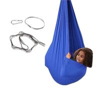 Altalena sensoriale - Amaca sospesa in morbido cotone, sedile elastico a forma di bozzolo per bambini, capsula per terapia a dondolo delicato, design con regolabile e sicura | Giochi all'apert