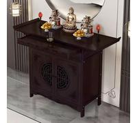 Altare Buddhista in Bambù per Casa - Credenza Sacra con Ante, Scrivania per Offerte & Nicchia Personale per Statue (80 * 40 * 100cm)