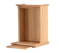 Altare da parete con base per statue di Buddha, tavolo da offerta da parete per Buddha, altare murale buddhista in bambù per preghiere, per venerazione(Wood color,36*27.5*39cm/14.2*10.8*15.3in)