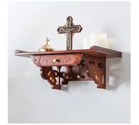 Altare da Parete, Mensola da Parete per Altare Buddista, Tavolo da Meditazione, con Piastra Estraibile in bambù per Offerte di Preghiera per Case, Templi e Sale Ancestrali,40 * 30cm/15.7 * 11.8in
