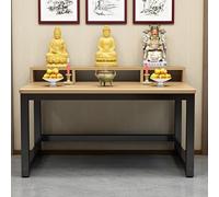 Altare del tempio domestico in legno con porte, armadietto di nicchia Buddha per angolo di preghiera, salotti, santuari e templi