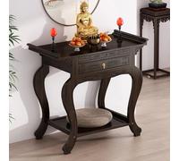 Altare per meditazione e arredamento domestico, mobiletto cinese per il culto del dio della ricchezza, preghiera buddista per piccoli spazi, pooja mandir domestico (66x33x100 cm/26x13x39,4 pollici)