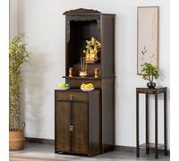 Altari per Preghiera Personali Cinesi in Stile Buddha, Design con Pannello Estraibile Retrattile, per Meditazione, Buddismo, Stregoneria, Incenso Domestico(50*72*186cm/19.7*28.3*73.2in)