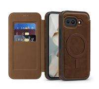 Altartar Custodia per Google Pixel 8 A, in pelle, magnetica, con scomparto per carte di credito, antiurto, pieghevole, magnetica, trasparente, per Google Pixel 8 A, colore caffè