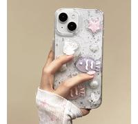 Altartar Custodia trasparente per iPhone 14 Pro Max, con brillantini, con brillantini, cover morbida ultra sottile, antiurto, estetica, per ragazze, viola