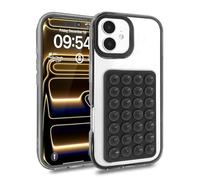 Altartar Trasparente Custodia per iPhone 12/12 Pro Pro Max Ultra Sottile Cellulare Con Ventosa Rimovibile Custodia Clear Silicone Resistente agli urti Case Protettiva TPU Ventosa Suction Cover-Nero
