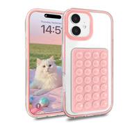 Altartar Trasparente Custodia per iPhone 12/12 Pro Pro Max Ultra Sottile Cellulare Con Ventosa Rimovibile Custodia Clear Silicone Resistente agli urti Case Protettiva TPU Ventosa Suction Cover-Rosa
