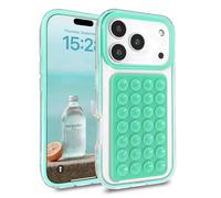 Altartar Trasparente Custodia per iPhone 17 Pro Max Ultra Sottile Cellulare Con Ventosa Rimovibile Custodia Clear Silicone Resistente agli urti Case Protettiva TPU Ventosa Suction Cover-Verde