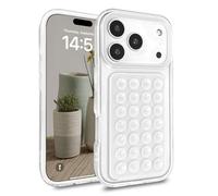 Altartar Trasparente Custodia per iPhone 17 Pro Max Ultra Sottile Cellulare Con Ventosa Rimovibile Custodia Clear Silicone Resistente agli urti Case Protettiva TPU Ventosa Suction Cover-Bianco