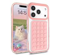 Altartar Trasparente Custodia per iPhone 17 Pro Max Ultra Sottile Cellulare Con Ventosa Rimovibile Custodia Clear Silicone Resistente agli urti Case Protettiva TPU Ventosa Suction Cover-Rosa