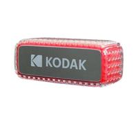 KODAK Altoparlante Bluetooth impermeabile IPX6, suono potente 8 W, illuminazione RGB, durata 5 ore, connessione Bluetooth V5.0, rosso