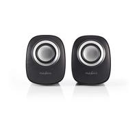 Altavoces Nedis Design Elegante Nero Argento Suono Chiaro Moderno