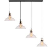 Altavola Design New York Loft lampada sospesa 4x40 W ottone-trasparente LA040/CL4_clear