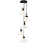Altavola Design New York Loft lampada sospesa 5x40 W ottone-trasparente LA034/CO5