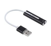ALTC AYKK Alluminio Shell 3,5 Millimetri USB Jack External Sound Card HiFi Magic Voice 7.1 Canale Drive Adapter Gratuito for i Computer, Desktop, Altoparlanti, Cuffie (Nero) (Color : Black)