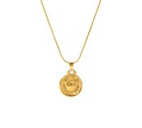 ALTCIRNMD 12 Collana Con Ciondolo Segno Zodiacale, Costellazione In Rilievo Ciondolo Moneta Rotonda Collana Oroscopo Astrologia Per Donna Uomo Collana Con Segno Zodiacale, Cancro