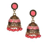 ALTCIRNMD Donne Etniche Smalto Campana Fringe Orecchino - Bohemian Vintage Palazzo Nappa Eardrop Dolce Rosa Perline Lungo Penzolante,Charm Esotico Gioielli Festa Accessori Ragazze Regali,Universale
