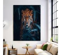 ALTCIRNMD Marrone-Verde Decorazione Per La Casa,Manifesto,Ghepardo Della Giungla Decorazione Bellissimi Animali Camera Da Letto,Stampa Immagini Soggiorno Ufficio Parete Poster,Senza Cornice 40X50Cm