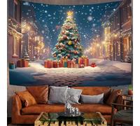 ALTCIRNMD Rosso Verde Albero Di Natale Di Strada Natale Arazzo Da Parete,Casa Capodanno Scenario Dei Cartoni Animati,75Wx100Tcm Da Appendere Al Muro Per Soggiorno,La Camera Da Letto Dormitorio