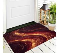 ALTCIRNMD Tappetino Antiscivolo Rosso Fuoco Lava Fiammeggiante 3D,Benvenuto Interni Ed Esterni Tappeto Texture A Vortice,Zerbino Per Porta D'Ingresso Camera Da Letto Soggiorno,80X120Cm