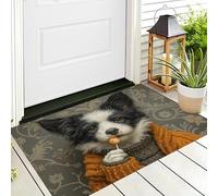 ALTCIRNMD Tappetino Entrata Arancione Nero Cucciolo Di Caramella Zerbino Modelli Animali Zerbini Di Benvenuto Per Cucina Interno Terrazzo Posteriori Esterno Porte Anteriori La Casa,70X100Cm