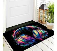 ALTCIRNMD Tappetino Entrata Colore Cuffie Colorate Zerbino Futurismo Zerbini Di Benvenuto Per Cucina Interno Terrazzo Posteriori Esterno Porte Anteriori La Casa,50X80Cm